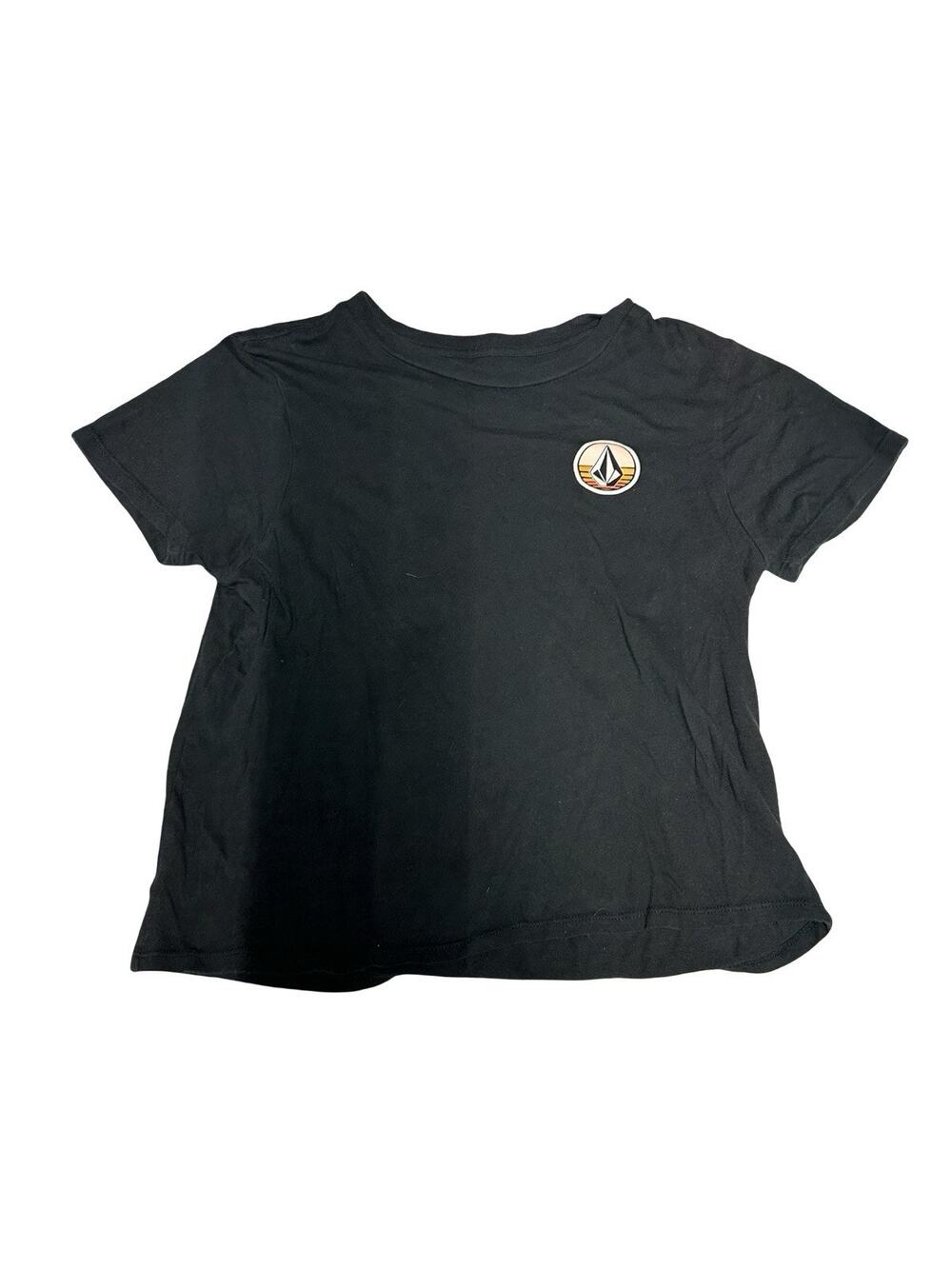 Volcom Stone Logo T Shirt Black Kids XL Youth 16 Short Sleeve Graphic Cotton Tee